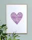 Woodcut Print - Aroha Purple