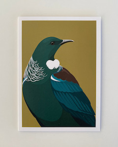 Gift Wrapping Services: Tui Greeting Card - By Artist Cathy Hansby