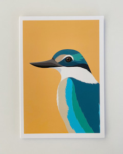 Kingfisher Greeting Card - By Artist Cathy Hansby