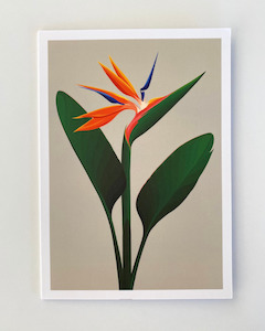 Gift Wrapping Services: Bird of Paradise Greeting Card - By Artist Cathy Hansby
