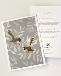 Gift Wrapping Services: Fantails Greeting Card - By Artist Cathy Hansby