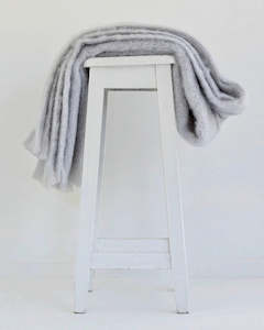 Windermere Mohair Throws: Windermere Mohair Throw - Silver