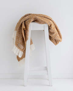 Wool Twill Throw: Wool Twill Throw - Mustard