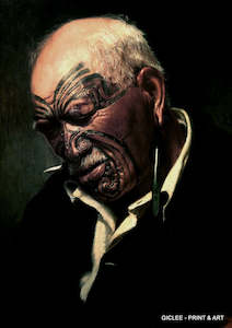 Goldie Vintage Prints: Vintage Art Print - C. F Goldie - Patara Te Tuhi - Ngati Mahuta