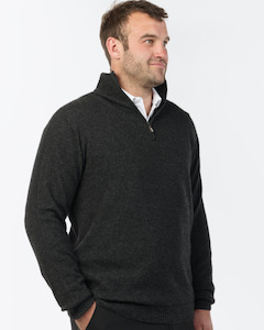 Knitwear Possum Merino: Men's Light Weight 1/2 Zip Sweater