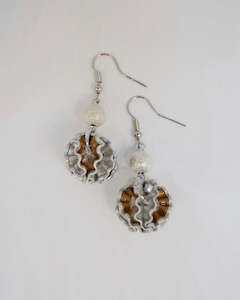 Upcycled Coffee Pod Jewellery - Earrings Gold