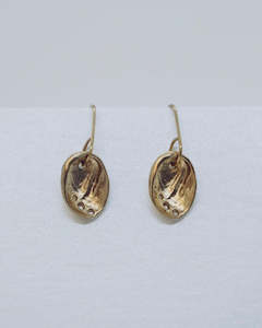 Stone Arrow: Paua Gold Earrings