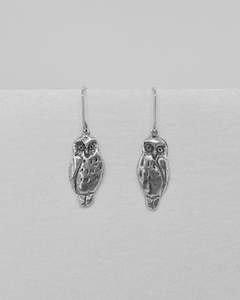 Stone Arrow: Silver Ruru (Morepork) Earrings
