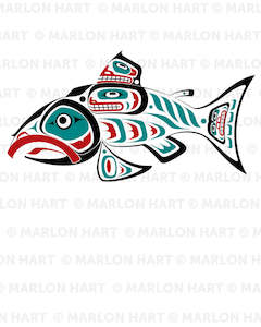 Artist Marlon Hart: Marlon Hart- Pacific Crossing - Salmon