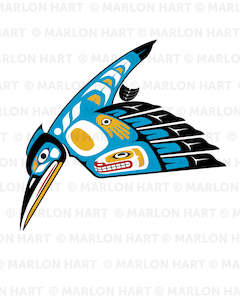 Artist Marlon Hart: Marlon Hart- Pacific Crossing - Kotare - Kingfisher