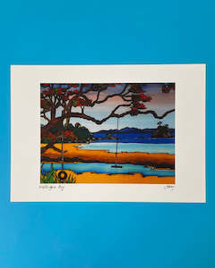 Jo May Design: Art Print by Jo May - Whangaumu Bay