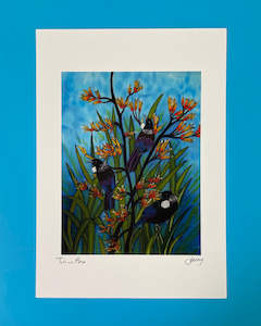 Jo May Design: Art Print by Jo May- Tui in Flax