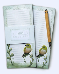 Stationary Books: Tauhou Magnetic List Notepad - By Artist Emily Walker