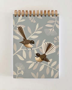 Stationary Books: Fantail Pair Note Book - By Artist Cathy Hansby