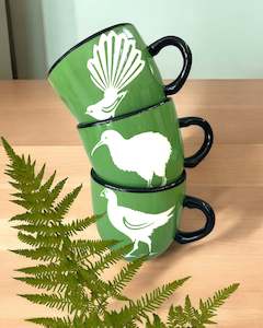 Pacific Painted Pottery Mugs - Green