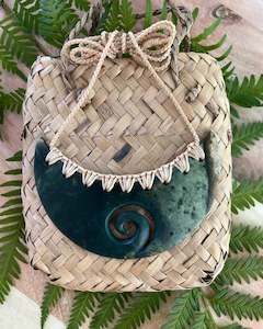 Accessories: Greenstone - Breast Plate with Koru - Bound - Large