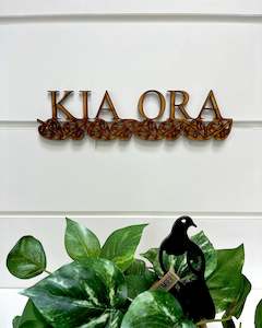 Homeware: Wall Sign Kia ora - Natural