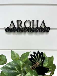 Wall Sign Aroha - Black