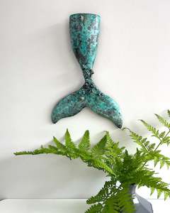 Copper Whale Tail Sculpture - 2