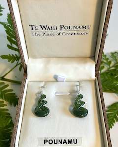 Greenstone Pikorua (Double Twist) Earrings