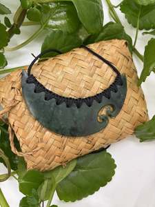 Nz Made Greenstone Pounamu Jewellery: Greenstone - Pounamu | Bound Double Koru Kōuma (Breastplate)
