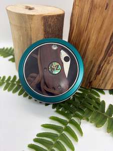 Nz Made Woodcraft: Wooden Pocket Knife with Paua Inlay