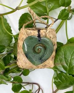 Pounamu - Greenstone | Koru Heart Pendant