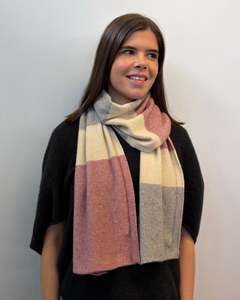 Textiles Accessories Linens: Possum Merino Striped Travel Scarf
