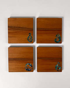 Rimu & Paua Coasters - individual - Our Heritage