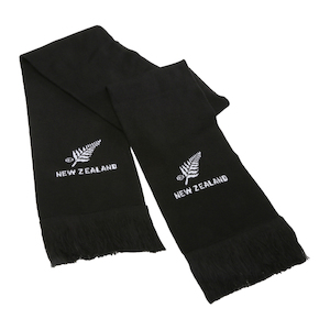 Products: Knitted Scarf double jaquared - Logo on both ends of scarf - The Fern Brand