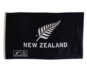 Products: Large Silver Fern Flag 90cm x 150cm
