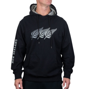 Long Sleeve Hoodie with New Zealand silver fern logo