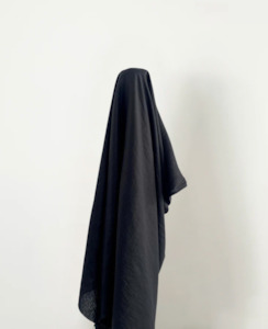 Grace: Black Prewashed 100% Linen 160 gsm $38pm