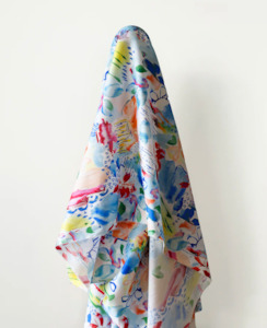 The Cotton Collection: 100% Cotton Watercolour Doodles Multi Colour Print 150 cm $29 pm