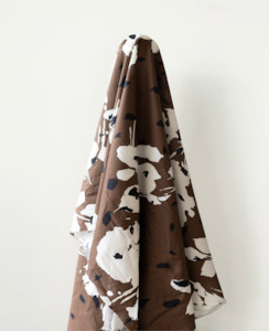 100% Cotton Brown Windstorm Leaves Print 150 cm $29 pm