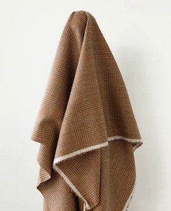 The Wool Collection: ID:495 Oh Sew Peru: Cinnamon Plaid 80% Alpaca 20% Wool 300 - 320 gsm 150 cm w $48 pm