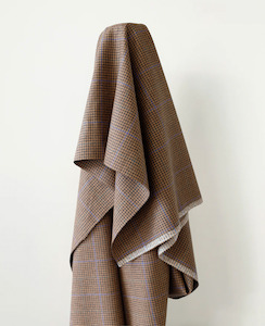 The Wool Collection: ID:505 Oh Sew Peru: Houndstooth in Periwinkle Grid 80% Alpaca 20% Wool 300 - 320 gsm 150 cm w $45 pm