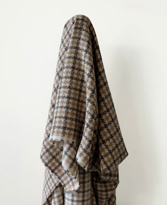 The Wool Collection: ID: 814C Oh Sew Peru: Chocolate & Toffee Check 40% Alpaca 60% Wool, 410 - 430 gsm 148 cm w $45 pm