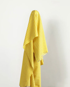 The Cotton Collection: Frankie Lemon & White Stripe 100% Cotton 98 gsm $28pm