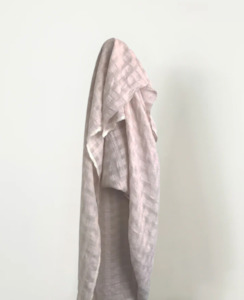 Musk Cotton Linen Seersucker Check 130 gsm $37pm  Oeko-Tex Certified