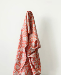 Just Arrived: Apricot & White Botanical Print 100% Cotton 145 cm 115 gsm $29 pm