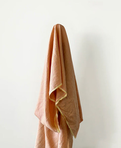 Summer Love: 100% Linen Peach Check 130 gsm $40 pm