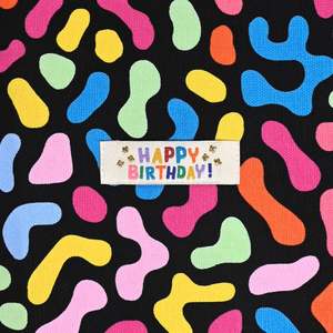 KATM "Happy Birthday'Sew in Labels