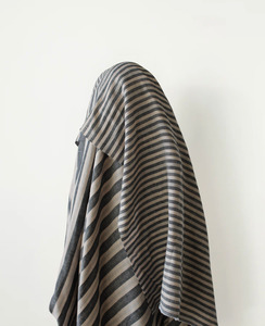 Just Arrived: Summer Love: Beige & Black Double Sided Cotton Wide Stripe 140 cm w, 132 gsm $20 pm