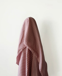 Summer Love: Dusky Pink Double Gauze Double Sided Cotton Stripe 140 cm w, 132 gsm $20 pm