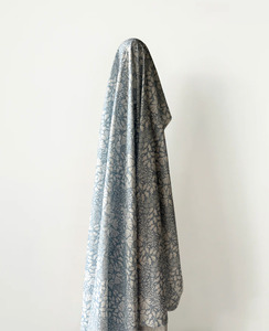 Summer Love: 100% Linen Wedgewood Leaves 140 gsm $40 pm