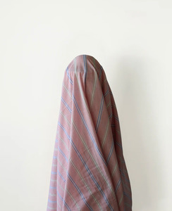 Deadstock Sale: Yarn Dyed Pink Stripe 100% Cotton 147 cm w $3.00
