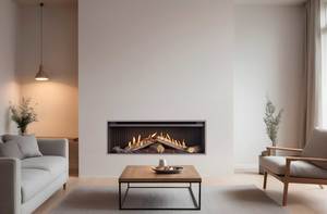 Rinnai Linear Gas Fire with FlameTech
