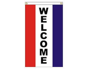 Austrian Flags: Welcome - Vertical