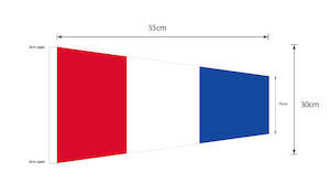 Boat Signal Flags: Three (3) - Signal Pennant (Small)